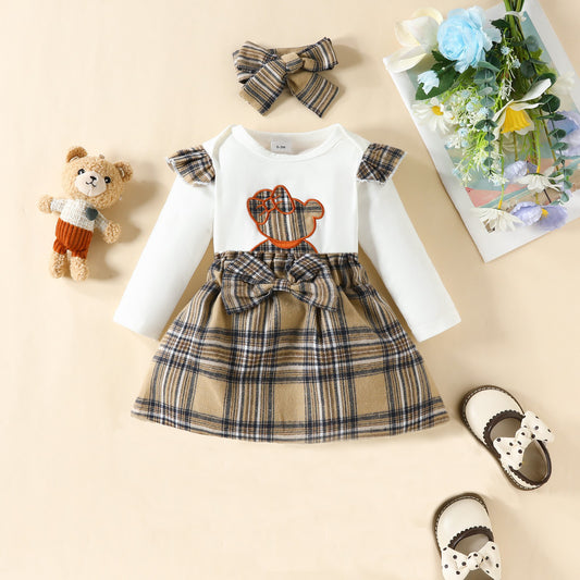 BABY GIRL TEDDY SET SUIT Brown & White