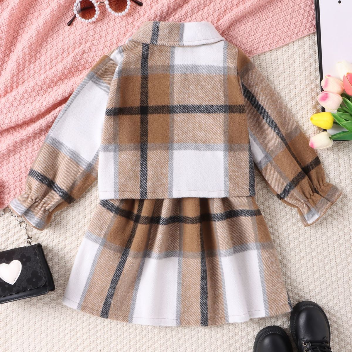 BABY GIRL SET SUIT Brown & Black