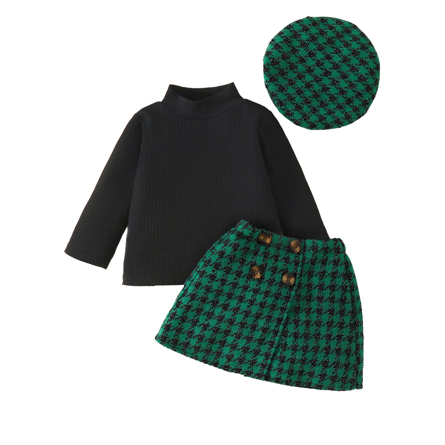 BABY GIRL SET SUIT Green & Black