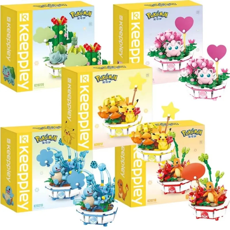 Pokémon Building Blocks – Pikachu, Bulbasaur, Squirtle, Jigglypuff, and Charmander. Creative toy set for kids and Pokémon fans. Build, imagine, and play!