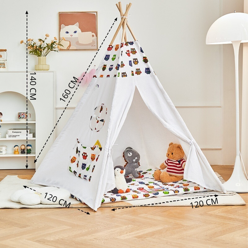 Teepee Play Tent for Kids - Stylish and Durable Tent with Whimsical Designs, Perfect for Indoor and Outdoor Play, Encourages Imaginative Adventures