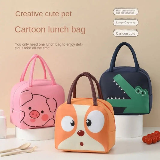 Insulated Lunchpal Baby Lunch Bag with Playful Pet Graphics - Keeps Food Fresh and Convenient for Kids