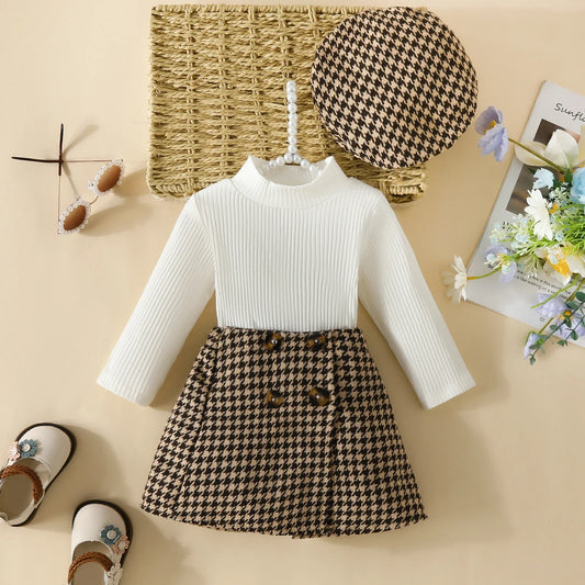 BABY GIRL SET SUIT Brown & White