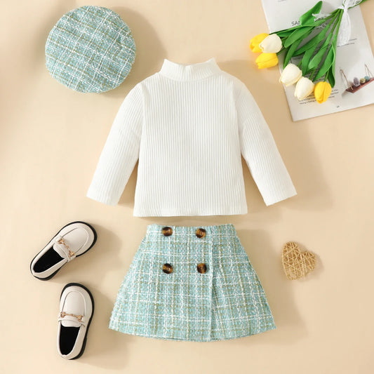BABY GIRL SET SUIT Green & White